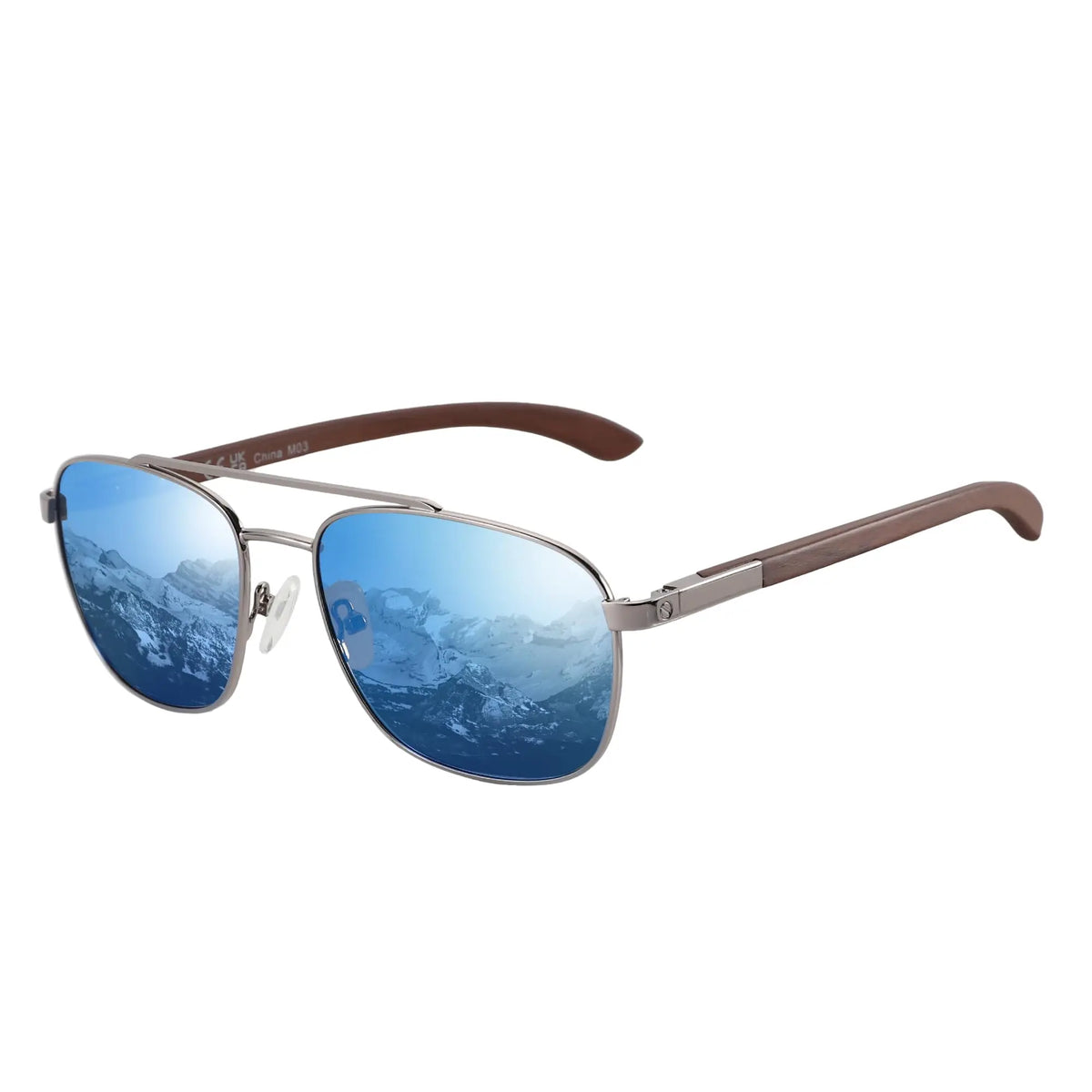 Zenottic Polarized Bamboo Wood Aviator Sunglasses UV Protection