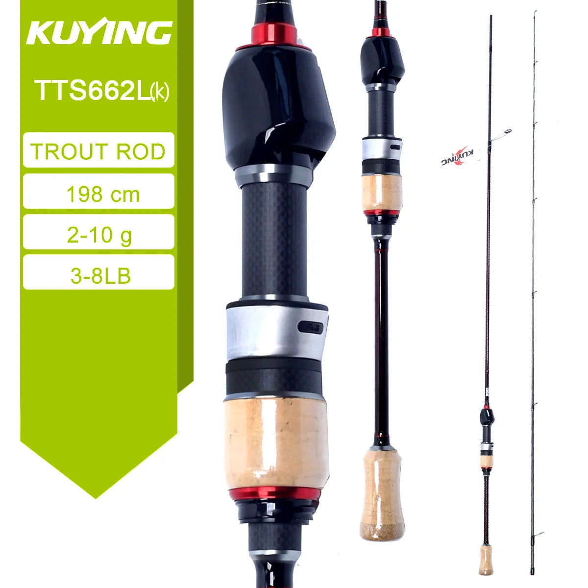 Kuying Teton Carbon Fishing Lure Rod Casting Spinning