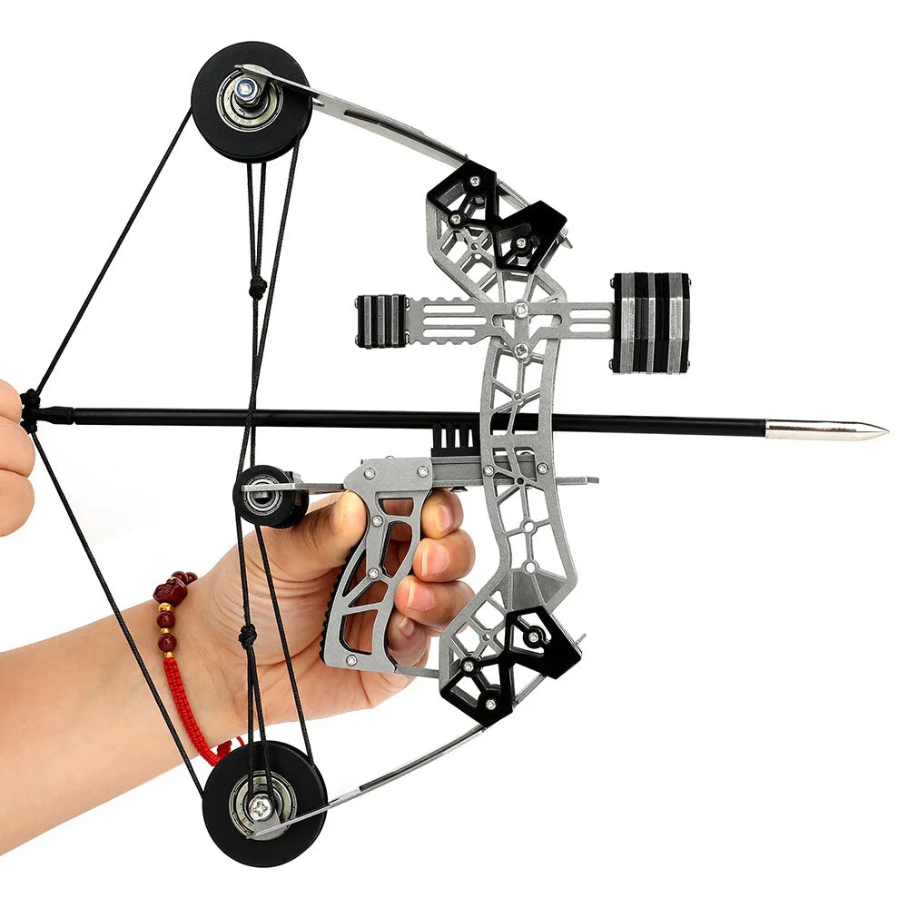 Portable Mini Compound Bow 12lb Draw Weight Skill Training Kit