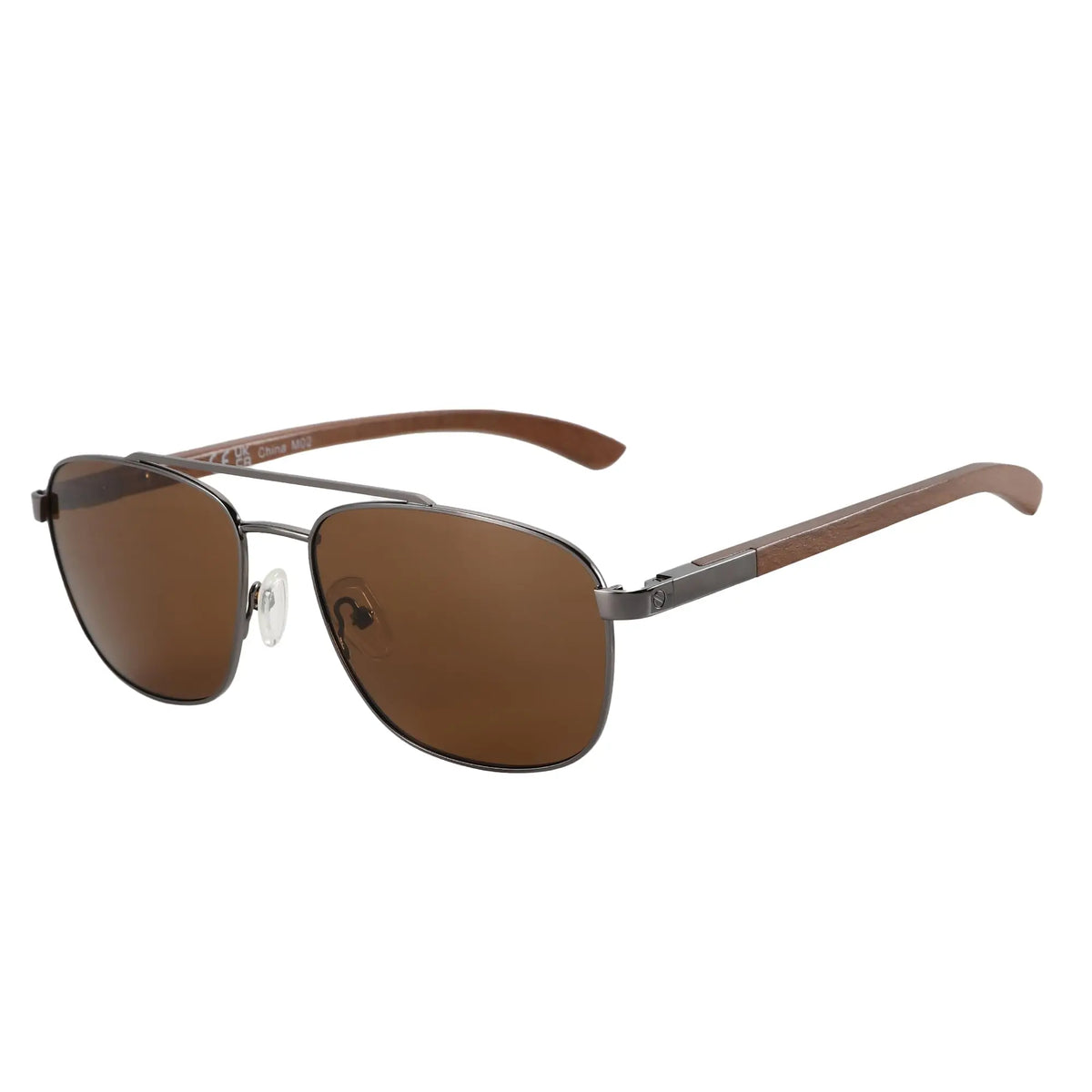 Zenottic Polarized Bamboo Wood Aviator Sunglasses UV Protection