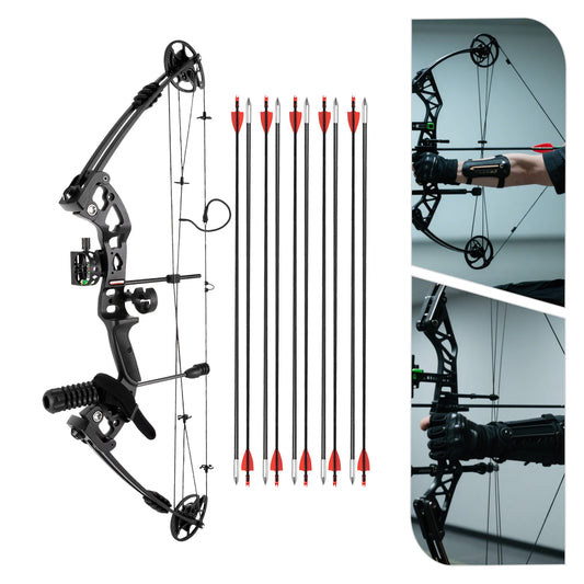 Right Handed Compound Bow And Arrow Set For Archery Hunting