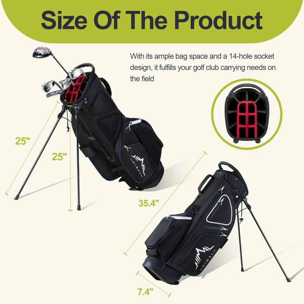 GoHimal Ergonomic Golf Stand Bag With Storage Pockets
