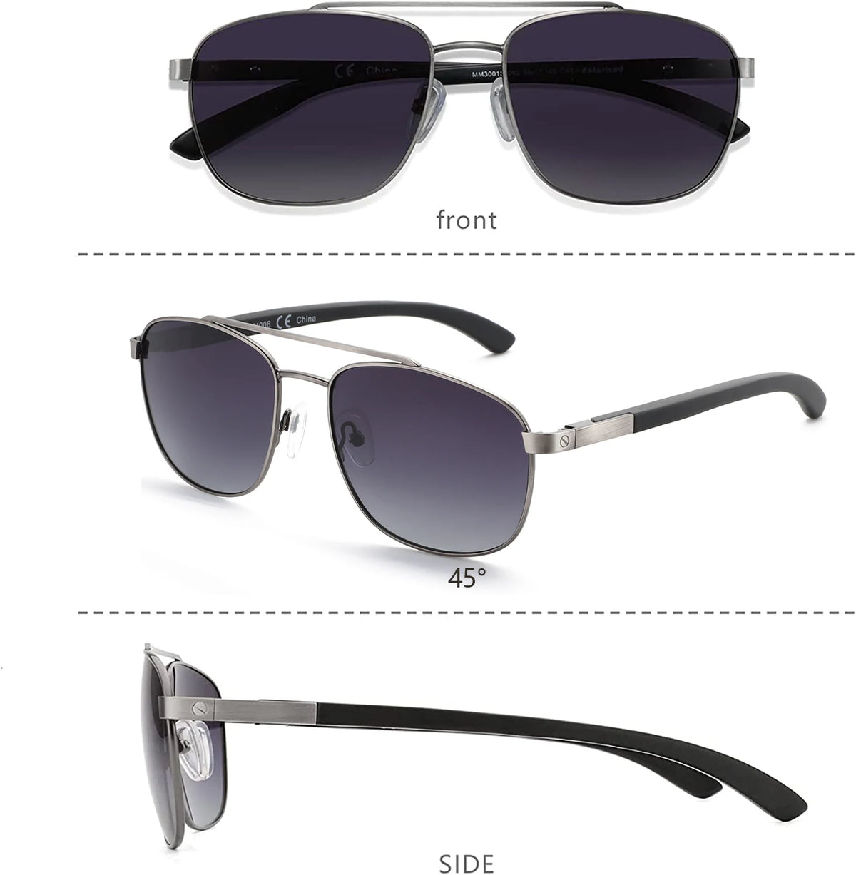 Zenottic Polarized Bamboo Wood Aviator Sunglasses UV Protection