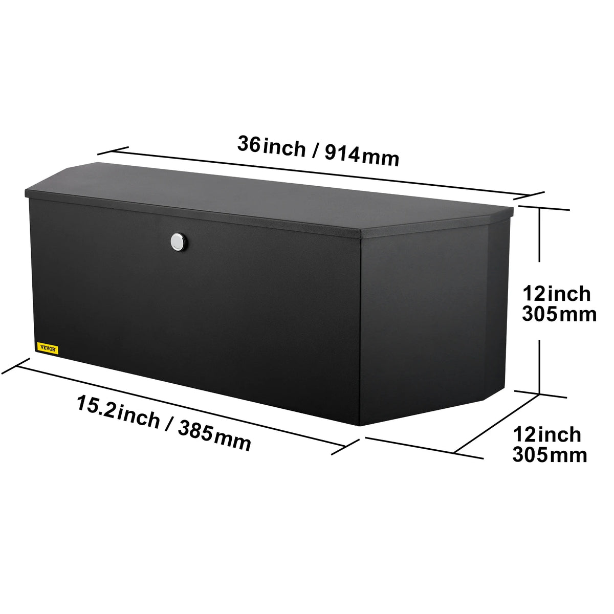 SucceBuy Heavy Duty Aluminum Alloy Trailer Tongue Box Tool Chest