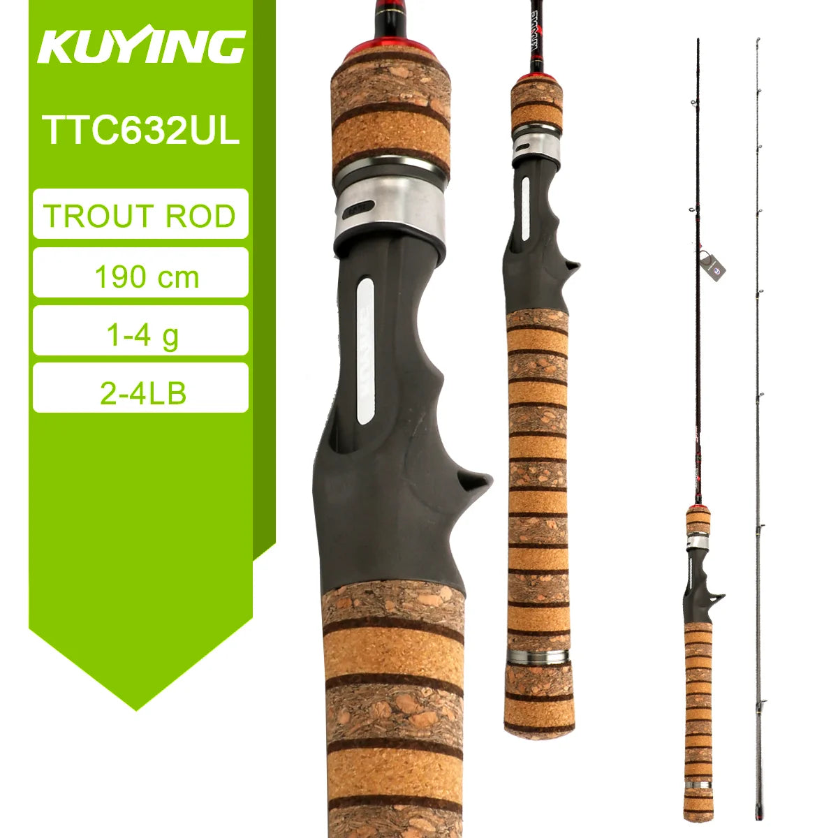 Kuying Teton Carbon Fishing Lure Rod Casting Spinning