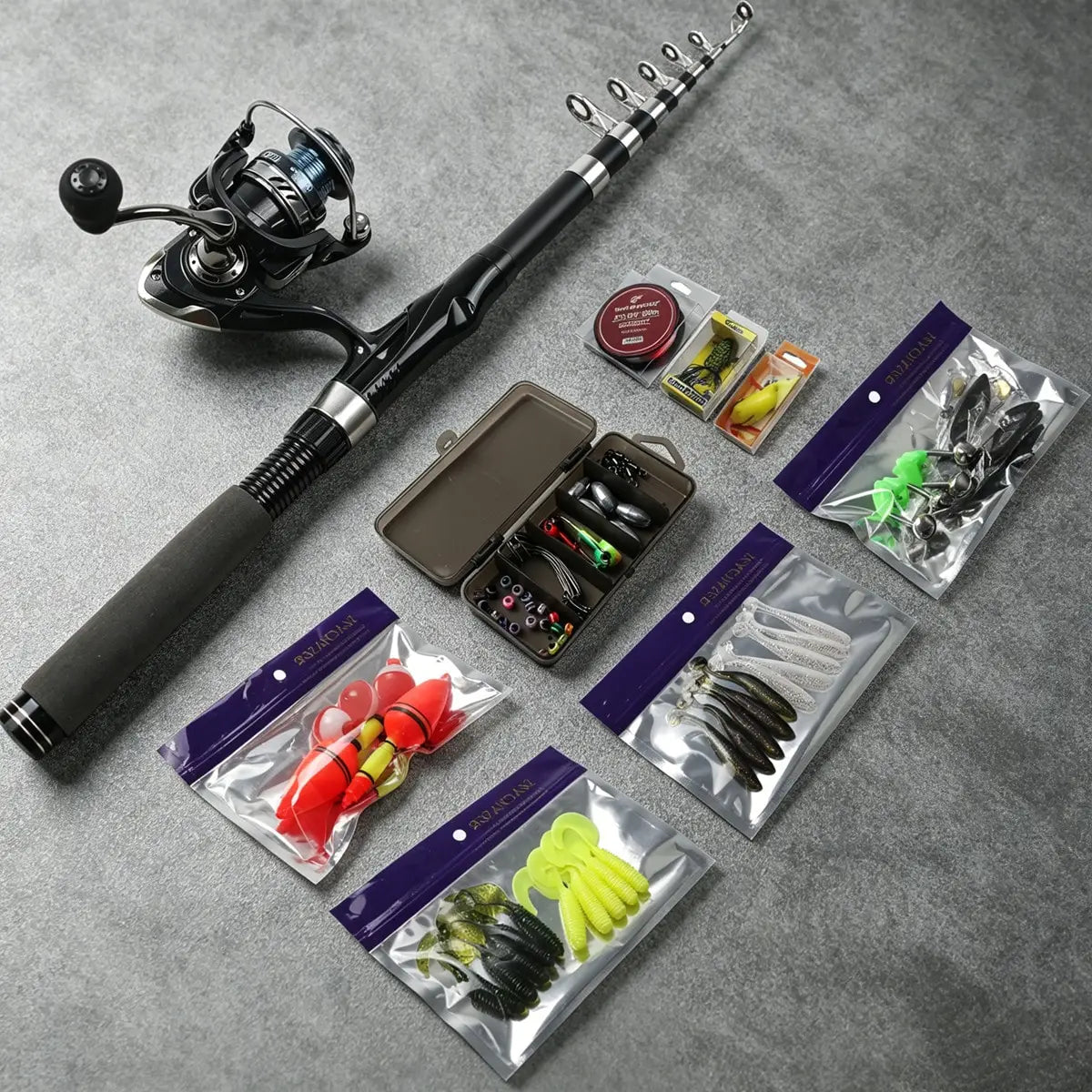 Professional Telescopic Fishing Rod And Reel Combo Tackle Kit